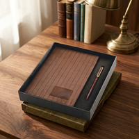 Ensemble cadeau de carnet et stylo en cuir PU de luxe, kit de journal d'affaires