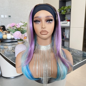 Peluca Sintética con Diadema sin Pegamento, Estilo Ondulado, Fibra Resistente al Calor, Hecha a Máquina, Precio de Fábrica al por Mayor para Mujeres - Product Image 4