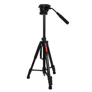 Kingjoy Taşınabilir Alüminyum Pro Video Kamera <span class=keywords><strong>Tripod</strong></span>'u Su Geçirmez Darbeye Dayanıklı Su Terazisi 2kg Taşıma Kapasitesi-Katlanabilir Seyahat Tipi DSLR için - Product Image 6