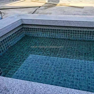 ديكور حائط حمام 2x2 بنمط شلال الشلال من الرخام الهندي الأخضر وحجر يونفو، بلاط حمام سباحة بمظهر حجري - Product Image 4