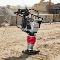 BISON (CHINE) Compacteur de sol à piston 7HP, force d'impact 10KN, profondeur de compactage 45cm, pour remblais de fossés, certifié CE