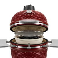 Barbecue au charbon de bois en céramique Kamado de 21 pouces, style œuf, pour la cuisson en extérieur