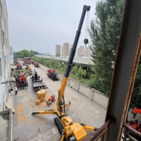 Mini-grue araignée chenillée à essence de 5 tonnes, grue araignée à flèche articulée électrique de 1 tonne avec nacelle de travail, fabrication chinoise