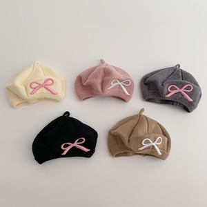 Béret pour bébé, <span class=keywords><strong>bonnet</strong></span> <span class=keywords><strong>tricot</strong></span>é d'hiver pour tout-petits avec joli nœud, chapeau français pour petites filles de <span class=keywords><strong>6</strong></span> <span class=keywords><strong>mois</strong></span> à 4 ans - Product Image 1