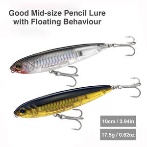 Xida 100mm 17.5g flottant crayon leurre de pêche Topwater dur appât Topwater crayon leurre Jarkbait ABS leurre pour bar, brochet, bar - Product Image 3