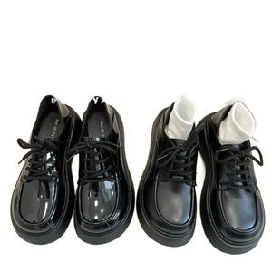 2025, mocasines de suela gruesa para mujer, nuevos zapatos planos de cuero genuino para otoño e invierno, zapatos individuales de estilo universitario, cuero pequeño que combina con todo - Product Image 5