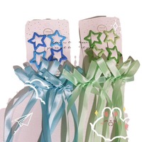 En gros 6 pcs/set Star BB Pinces À Cheveux Accessoires De Cheveux Ruban Coloré Arcs Épingle À Cheveux pour Les Filles