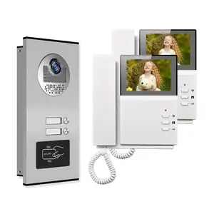 Einfache installation multi wohnung gebäude video tür telefon tür glocke tür eintrag system Video Intercom mit lcd-bildschirm