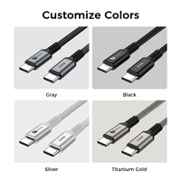Cable de Carga Rápida UNIEAN Personalizado de 240W PD 3.1 USB 2.0 Tipo-C a Tipo-C con Trenzado de Silicona
