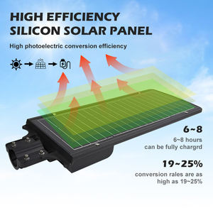 Lampadaire solaire LED tout-en-un <span class=keywords><strong>commercial</strong></span> avec capteur de lumière, 50 watts, 100 watts, 200 watts - Product Image 2