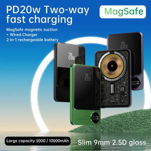 Punk phong <span class=keywords><strong>c</strong></span>ách 10000mAh trong suốt từ ngân hàng điện pd15w sạ<span class=keywords><strong>c</strong></span> không dây 5000mAh Pin bên ngoài cho điện thoại di động thông minh - Product Image 6