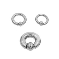 Anneau Captif en Acier Inoxydable Chirurgical Personnalisé Gros Calibre Anneau PA à Ressort pour Piercing Corporel