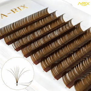 Extensiones de Pestañas A-RIX Marrón Oscuro, Suaves y Naturales de Visón, Curvatura C/D Mixta, Maquillaje, Extensiones de Pestañas Individuales Clásicas - Product Image 3