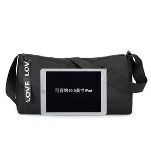 Men's Crossbody <b>Bag</b> Nylon Cylindrical Wear Resistant Fashionable Everyday Outfits Commuting <b>Black</b> <b>Small</b> Size - Product Image 4
