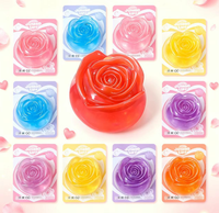 Jouet anti-stress souple et compressible en forme de rose Kawaii, à remontée lente, pour soulager l'anxiété, décoration de bureau sensorielle, cadeau amusant, boîte surprise