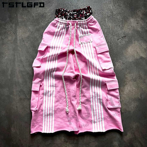 Lỏng mồ hôi Mens quần ống rộng 100% cotton nặng theo dõi Jogger baggy cây thật Camo sọc <span class=keywords><strong>Stack</strong></span> loe mồ hôi người đàn ông - Product Image 4