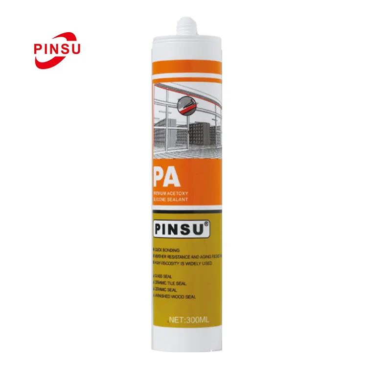 PINSU-PA Schnellklebender Dichtungsmittelklebstoff für den Innen- und Außenbereich zur Dekoration Säurehärtung