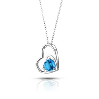 925 gioielli in argento Sterling collana doppio cuore ciondolo donne cuore gioielli regalo 2020 classico collane con ciondolo