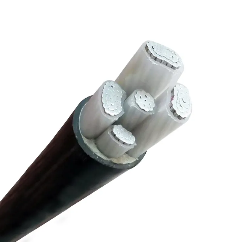 Aluminum 5x50mm2 5 Core Electric Wire PVC PUR XLPE Sheath Insulated Medium Voltage Pure Copper Power Cable