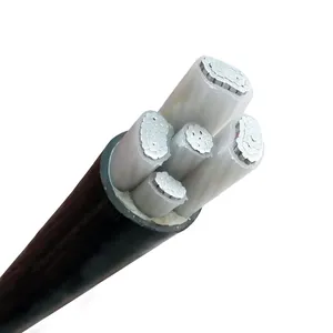 Kabel listrik aluminium 5x50mm2 5 inti kawat listrik PVC PUR XLPE selubung terisolasi tegangan sedang kabel daya tembaga murni