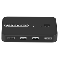 Fjgear U202 haute compatibilité 2 entrées 2 sorties 2 ports USB commutateur de partage d'imprimante sélecteur d'accessoires audio et vidéo