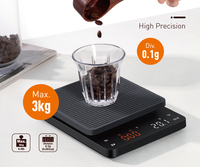 Timbangan kopi Digital, timbangan kopi Digital USB tetes tangan Acaia timbangan dapur dengan Timer, timbangan Espresso berat makanan elektronik 0.1g