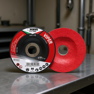Disque à fibres flexibles Fervi Viper 115x22.23mm pour couper et meuler l'acier inoxydable sans fer - Product Image 3