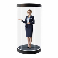 Pantalla Holográfica 3D de Humano Virtual Activada por Voz, Pod Interactivo Todo en Uno para Aplicaciones de Exhibición Empresarial en Interiores
