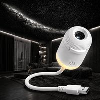 Projecteur USB moderne, veilleuse de projection, fonction ciel étoilé RGB, LED blanc chaud, contrôle de la luminosité, ABS+Silicone pour la maison, la chambre à coucher