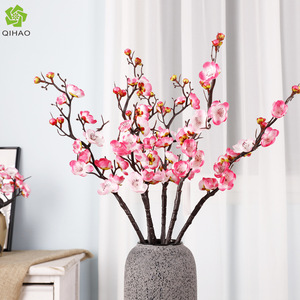 Branche de fleur de prunier artificielle en soie, arrangement floral pour vase, style oriental, décoration intérieure, décoration d'hiver, plastique haute simulation - Product Image 3