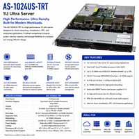 Supermicro AS-1024US-TRT 1U Ultra Server Dual AMD EPYC 7002 7003 4 Bay NVMe SATA 10GbE PCIe 4.0 Server Rak Enterprise