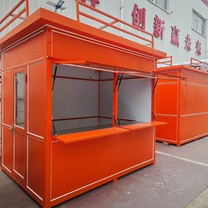 Kiosque alimentaire mobile en métal, type extensible, simple couche, imperméable, durable, coque rigide, pour la vente en extérieur toute l'année - Product Image 2