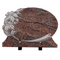 Plaques en pierre naturelle, 1 pièce, style français, en granit rouge, pierre naturelle, commémorative, vente en gros