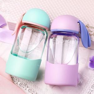 Vaso de <span class=keywords><strong>Cristal</strong></span> con Diseño de Conejo, Estilo Coreano, para Estudiantes, de Gran Capacidad, Doble Pared, Antiderrames, Libre de BPA, con Separación de <span class=keywords><strong>Agua</strong></span> - Product Image 6