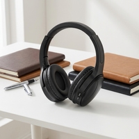 Harga Terjangkau Headset Nirkabel Over-Ear ANC Dinamis Kulit dengan Lampu RGB 5.3 untuk Olahraga, Gaming, Bebas Genggam PC/PS4/PS5/Xbox, Dropshipping
