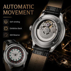 Montre mécanique de luxe pour homme <span class=keywords><strong>Jacob</strong></span> & Co. avec cadran rotatif à roulette et diamants en cristal, style casino - Product Image 5