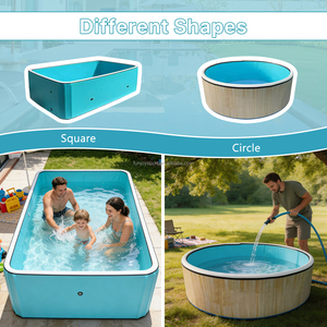 Piscinas Inflables Cuadradas de Material Drop Stitch <span class=keywords><strong>para</strong></span> Jardín Familiar de Verano con Filtro de Agua - Product Image 6