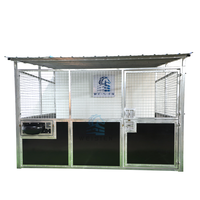 Weisien - Box à chevaux portable temporaire d'extérieur économique en acier galvanisé et acier inoxydable avec composants en bambou 2,5x4m