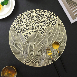 Nappe de <span class=keywords><strong>Table</strong></span> Moderne Simple Style Européen à Motifs de Feuilles, en PVC Tissé, Imperméable et Anti-Huile, avec Cadre Simple ou Double - Product Image 4