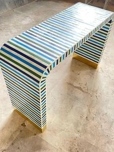 Table basse en os incrusté écologique, meubles faits à la main décoratifs pour la décoration du salon, décoration de la maison de qualité d'exportation - Product Image 2