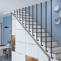 Rampe d'escalier moderne de style multiple pour l'intérieur, escalier en acier inoxydable pour l'intérieur, escalier flottant