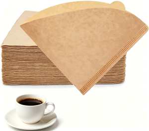 Filtres à café coniques, filtres à café en papier jetables, filtres en papier naturel pour cafetière et machine à café 100 pièces - Product Image 5