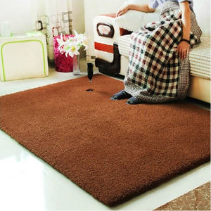 Alfombrilla de terciopelo para dormitorio y sala de estar, nuevo diseño, superventas, color marrón, antideslizante, absorbente - Product Image 1