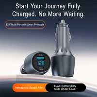 Chargeur de voiture numérique à double port SUNDA en métal, 83W, charge rapide, chargeur de téléphone universel pour ordinateur portable, téléphone portable, tablette