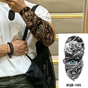 Tatouages temporaires imperméables Panthère noire, autocollant de <span class=keywords><strong>tatouage</strong></span> animalier longue durée, art corporel pour bras, <span class=keywords><strong>faux</strong></span> tatouages sexy pour hommes - Product Image 3