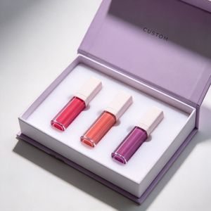 Ensemble de rouges à lèvres personnalisés, boîte cadeau rigide avec doublure en éponge et logo imprimé UV - Product Image 4