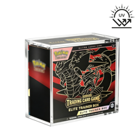 Boîte de présentation premium avec protection UV ETB, résistante aux rayures, couvercle magnétique, boîte de présentation en acrylique pour collection de cartes TCG