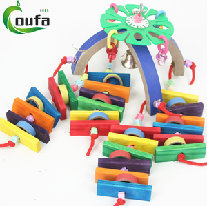 OFAPET nuevo juguete de pájaro de madera duradero colorido loro masticar juguete madera mascota pájaro <span class=keywords><strong>Parot</strong></span> juguete - Product Image 6