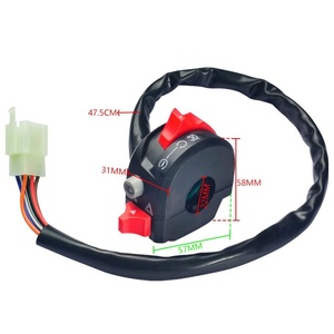 Interrupteur de guidon de <span class=keywords><strong>moto</strong></span> 3 fonctions, démarrage électrique, arrêt et bouton de modification du <span class=keywords><strong>clignotant</strong></span> double. - Product Image 4