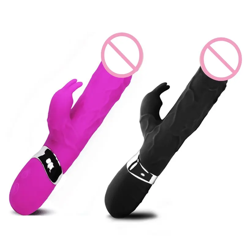 Popular sex products silicone simulation penis rabbit stick vibrator female massage masturbator
